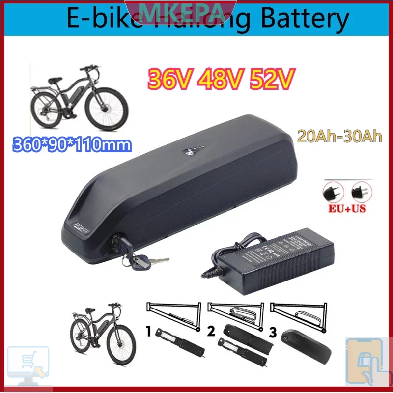 36-48-52V Hailong-Akku mit BMS – Ebike Battery 48V 20Ah Hailong Bewertung und Preis