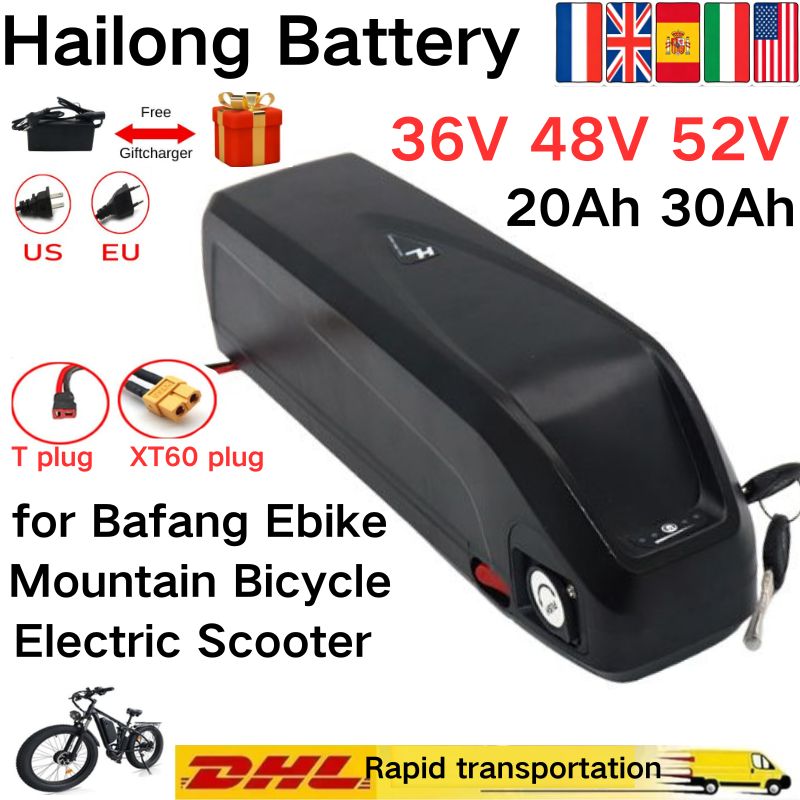 Für Hailong Akku 36V 48V 52V 3 – Ebike Battery 48V 20Ah Hailong Bewertung und Preis